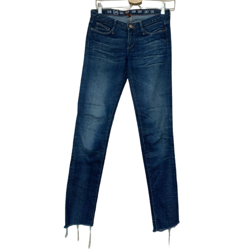 Earnest Sewn Size 25 Womens Cigarette Leg Jeans Harlan #59 Hyper Dark Stretch‎